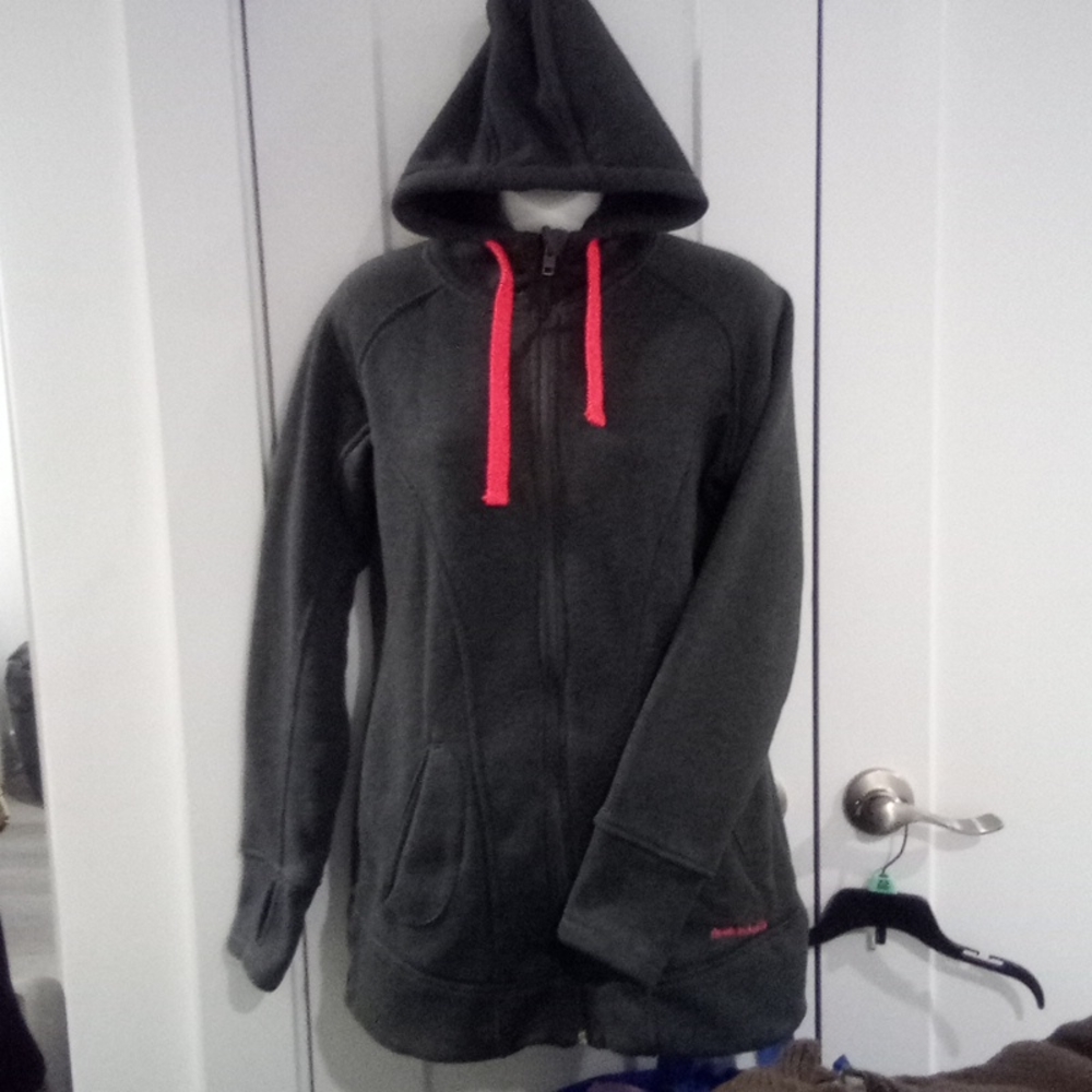 Avalanche Grey & Neon Zip Up Insulated Hooded Jacket